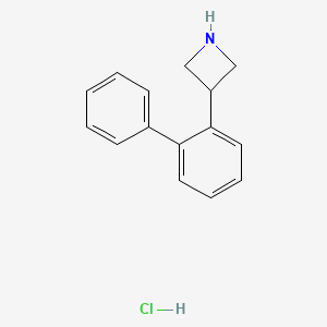 molecular formula C15H16ClN B13699607 3-(2-Biphenylyl)azetidine Hydrochloride 