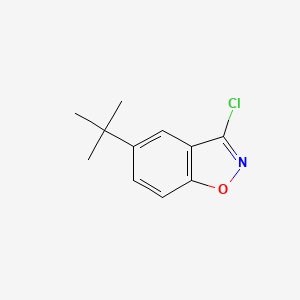 molecular formula C11H12ClNO B13699647 5-(tert-Butyl)-3-chlorobenzisoxazole 