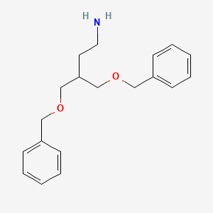 molecular formula C19H25NO2 B13699648 Butylamine, 4-(benzyloxy)-3-[(benzyloxy)methyl]- 