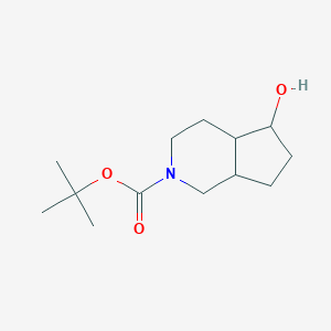 molecular formula C13H23NO3 B13699678 2-Boc-octahydro-1H-cyclopenta[c]pyridin-5-ol 