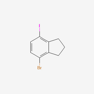 molecular formula C9H8BrI B13699711 4-Bromo-7-iodoindane 