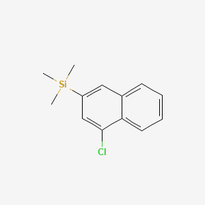 molecular formula C13H15ClSi B13699763 (4-Chloro-2-naphthyl)trimethylsilane 