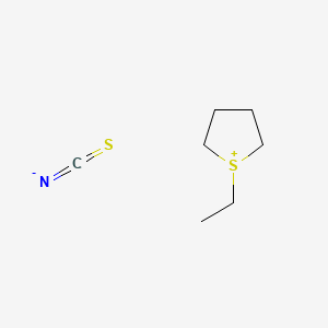 molecular formula C7H13NS2 B13699767 1-Ethyltetrahydro-1H-thiophen-1-ium thiocyanate 