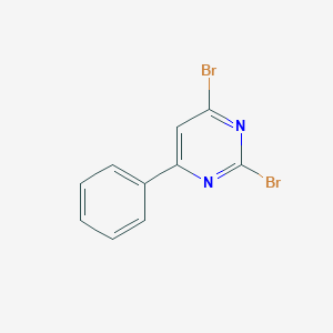 molecular formula C10H6Br2N2 B13699814 2,4-Dibromo-6-phenylpyrimidine 