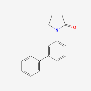 molecular formula C16H15NO B13699827 1-(3-Biphenylyl)-2-pyrrolidinone 