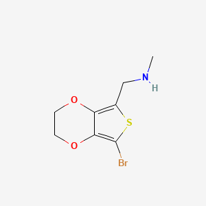 molecular formula C8H10BrNO2S B1369984 N-甲基-(7-溴-2,3-二氢噻吩并[3,4-b][1,4]二噁英-5-基)甲胺 CAS No. 886851-54-3