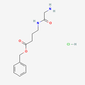 molecular formula C13H19ClN2O3 B13699840 Benzyl 4-(2-aminoacetamido)butanoate hydrochloride 