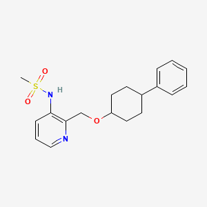 molecular formula C19H24N2O3S B13699841 N-[2-[[(cis-4-Phenylcyclohexyl)oxy]methyl]-3-pyridyl]methanesulfonamide 