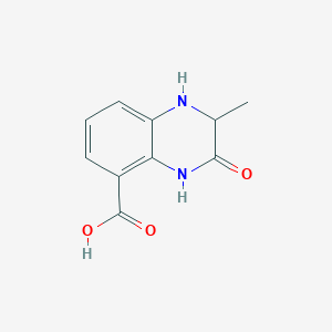 molecular formula C10H10N2O3 B13699842 2-Methyl-3-oxo-1,2,3,4-tetrahydroquinoxaline-5-carboxylic acid 