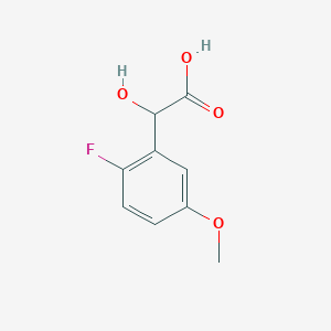 molecular formula C9H9FO4 B13699867 2-Fluoro-5-methoxymandelic acid 