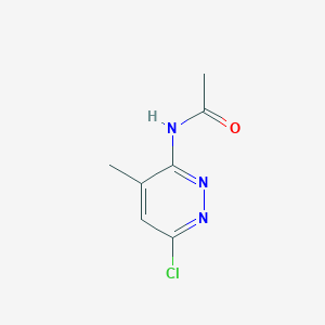 molecular formula C7H8ClN3O B13699871 N-(6-Chloro-4-methyl-3-pyridazinyl)acetamide 