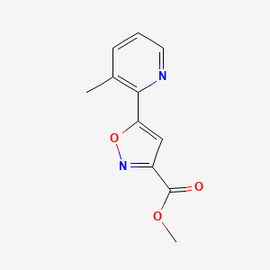 molecular formula C11H10N2O3 B13699873 Methyl 5-(3-Methyl-2-pyridyl)isoxazole-3-carboxylate 