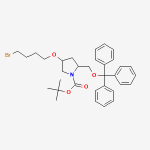 (2S,4S)-4-(4-Bromobutoxy)-1-Boc-2-[(trityloxy)methyl]pyrrolidine