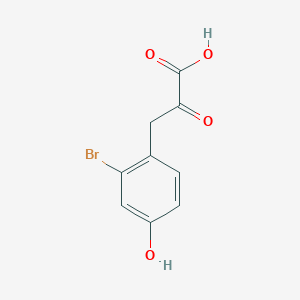 molecular formula C9H7BrO4 B13699883 3-(2-Bromo-4-hydroxyphenyl)-2-oxopropanoic acid 