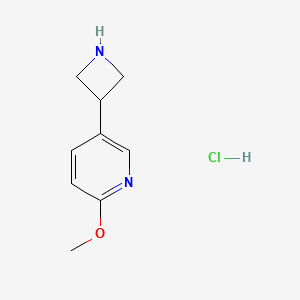 molecular formula C9H13ClN2O B13699884 5-(3-Azetidinyl)-2-methoxypyridine Hydrochloride 