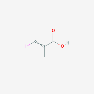 molecular formula C4H5IO2 B13699887 3-Iodo-2-methylprop-2-enoic acid CAS No. 128836-43-1