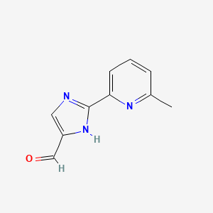 molecular formula C10H9N3O B13699927 2-(6-Methyl-2-pyridyl)imidazole-5-carbaldehyde 