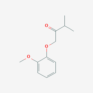 molecular formula C12H16O3 B13699938 1-(2-Methoxyphenoxy)-3-methyl-2-butanone 