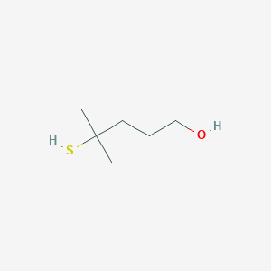 molecular formula C6H14OS B13699948 4-Mercapto-4-methyl-1-pentanol 