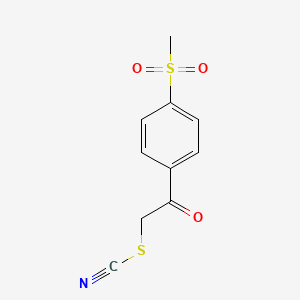 molecular formula C10H9NO3S2 B1369995 2-[4-(甲基磺酰基)苯基]-2-氧代乙基硫氰酸酯 CAS No. 937602-21-6