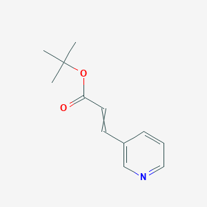 molecular formula C12H15NO2 B13699955 tert-Butyl (E)-3-(Pyridin-3-yl)acrylate 