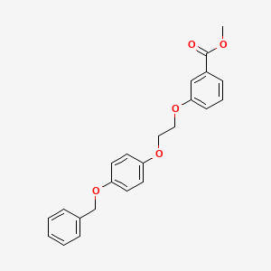 molecular formula C23H22O5 B1369996 3-(2-(4-(苯甲氧基)苯氧基)乙氧基)苯甲酸甲酯 CAS No. 937602-29-4