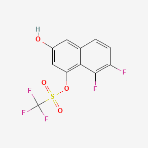 molecular formula C11H5F5O4S B13699968 7,8-Difluoro-3-hydroxy-1-naphthyl Trifluoromethanesulfonate 