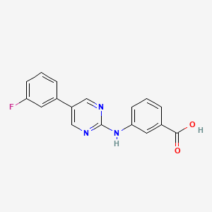 molecular formula C17H12FN3O2 B13699975 3-((5-(3-Fluorophenyl)pyrimidin-2-yl)amino)benzoic acid 