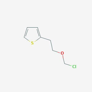 molecular formula C7H9ClOS B13699990 2-[2-(Chloromethoxy)ethyl]thiophene 