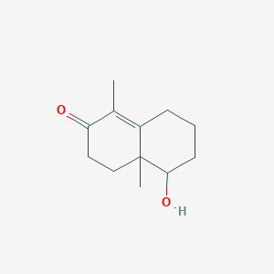 molecular formula C12H18O2 B13699992 5-Hydroxy-1,4a-dimethyl-4,4a,5,6,7,8-hexahydronaphthalen-2(3H)-one CAS No. 102058-65-1