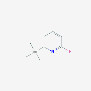 molecular formula C8H12FNSn B13700005 2-Fluoro-6-(trimethylstannyl)pyridine 