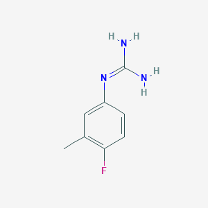 molecular formula C8H10FN3 B13700019 1-(4-Fluoro-3-methylphenyl)guanidine 