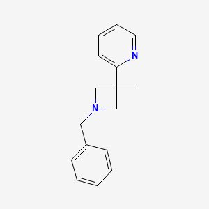 molecular formula C16H18N2 B13700023 2-(1-Benzyl-3-methyl-3-azetidinyl)pyridine 