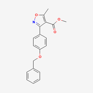 molecular formula C19H17NO4 B13700057 Methyl 3-[4-(Benzyloxy)phenyl]-5-methylisoxazole-4-carboxylate 