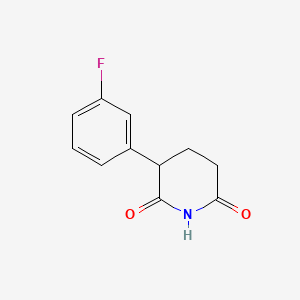 molecular formula C11H10FNO2 B13700062 3-(3-Fluorophenyl)piperidine-2,6-dione 