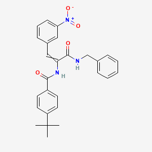 N-[3-(Benzylamino)-1-(3-nitrophenyl)-3-oxo-1-propen-2-yl]-4-(tert-butyl)benzamide