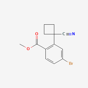 molecular formula C13H12BrNO2 B13700157 Methyl 4-Bromo-2-(1-cyanocyclobutyl)benzoate 