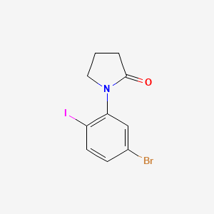 molecular formula C10H9BrINO B13700158 1-(5-Bromo-2-iodophenyl)-2-pyrrolidinone 