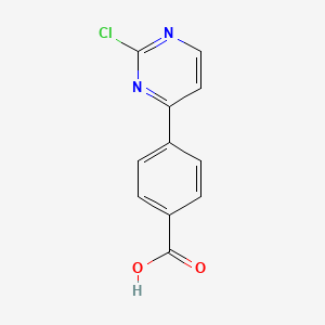 molecular formula C11H7ClN2O2 B1370020 4-(2-氯嘧啶-4-基)苯甲酸 CAS No. 281232-89-1