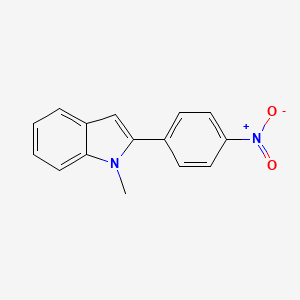 molecular formula C15H12N2O2 B13700208 1-Methyl-2-(4-nitrophenyl)-1H-indole 