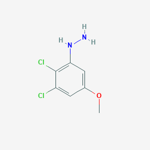 molecular formula C7H8Cl2N2O B13700230 2,3-Dichloro-5-methoxyphenylhydrazine 