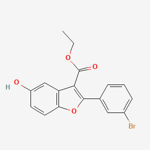 molecular formula C17H13BrO4 B13700238 Ethyl 2-(3-bromophenyl)-5-hydroxybenzofuran-3-carboxylate 