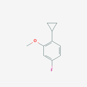 molecular formula C10H11FO B13700272 6-Cyclopropyl-3-fluoroanisole 