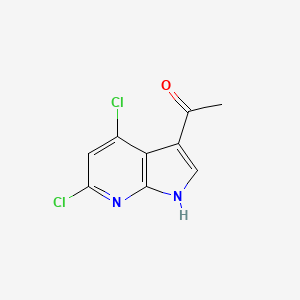 molecular formula C9H6Cl2N2O B13700295 3-Acetyl-4,6-dichloro-7-azaindole 