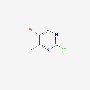 molecular formula C6H6BrClN2 B13700321 5-Bromo-2-chloro-4-ethylpyrimidine 