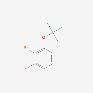 molecular formula C10H12BrFO B13700343 2-Bromo-1-(tert-butoxy)-3-fluorobenzene 