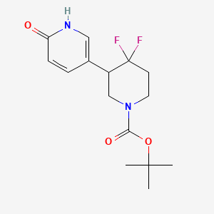 molecular formula C15H20F2N2O3 B13700347 5-(1-Boc-4,4-difluoro-3-piperidyl)pyridin-2(1H)-one 