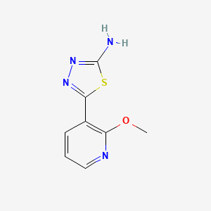 molecular formula C8H8N4OS B13700348 2-Amino-5-(2-methoxy-3-pyridyl)-1,3,4-thiadiazole 