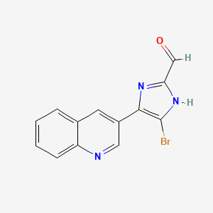 molecular formula C13H8BrN3O B13700354 5-Bromo-4-(3-quinolyl)imidazole-2-carbaldehyde 