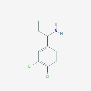 molecular formula C9H11Cl2N B1370036 1-(3,4-Dichlorophenyl)propan-1-amine CAS No. 40023-89-0
